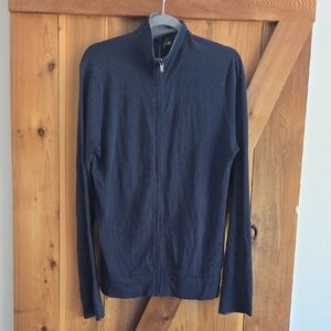 James Perse Dark Blue Zip-Up Sweater